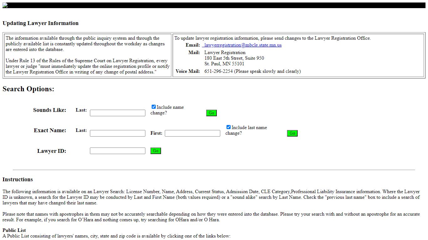 Search Options: - mars.courts.state.mn.us